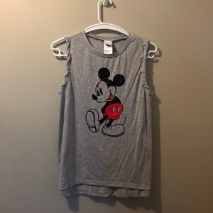 Mickey Mouse Disney Gray Tank Top. Medium.